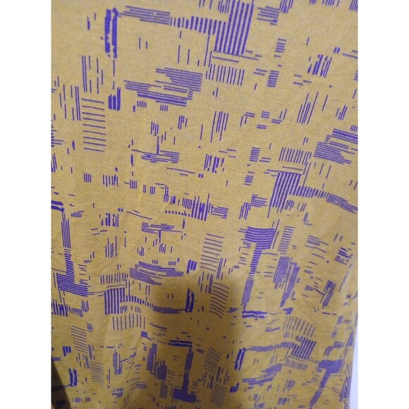 LuLaRoe Women’s Size S Yellow/Purple Abstract Classic T-Shirt NWT - Picture 2 of 8